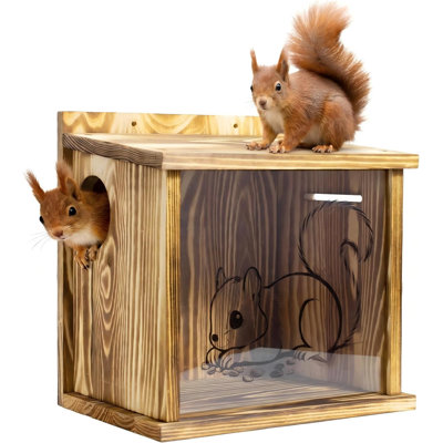 Nichoir en bois pour écureuils d'extérieur, boîte à nid pour écureuils