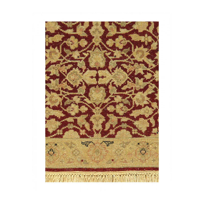 Red Fine Hand Knotted Augra 1'7"X 1'8"