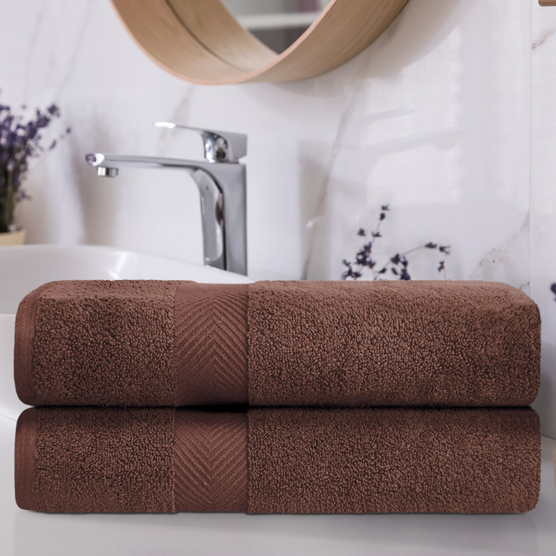 Drap de bain 100% coton Blue Nile Mills, Marron foncé