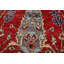 Tapis rouge Heriz en laine noué à la main 9X12