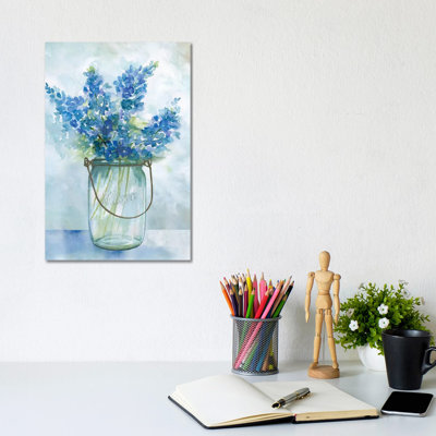Blubonnets II By Nan - Wrapped Canvas Painting by Nan - Wrapped Canvas Painting