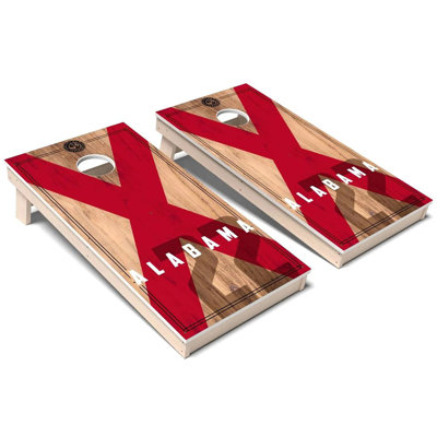 Ensemble de planches de cornhole composites toutes saisons Alabama State Flag 2.0