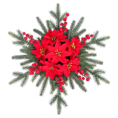 19.7 " Mixed Greenery Silk Wreath