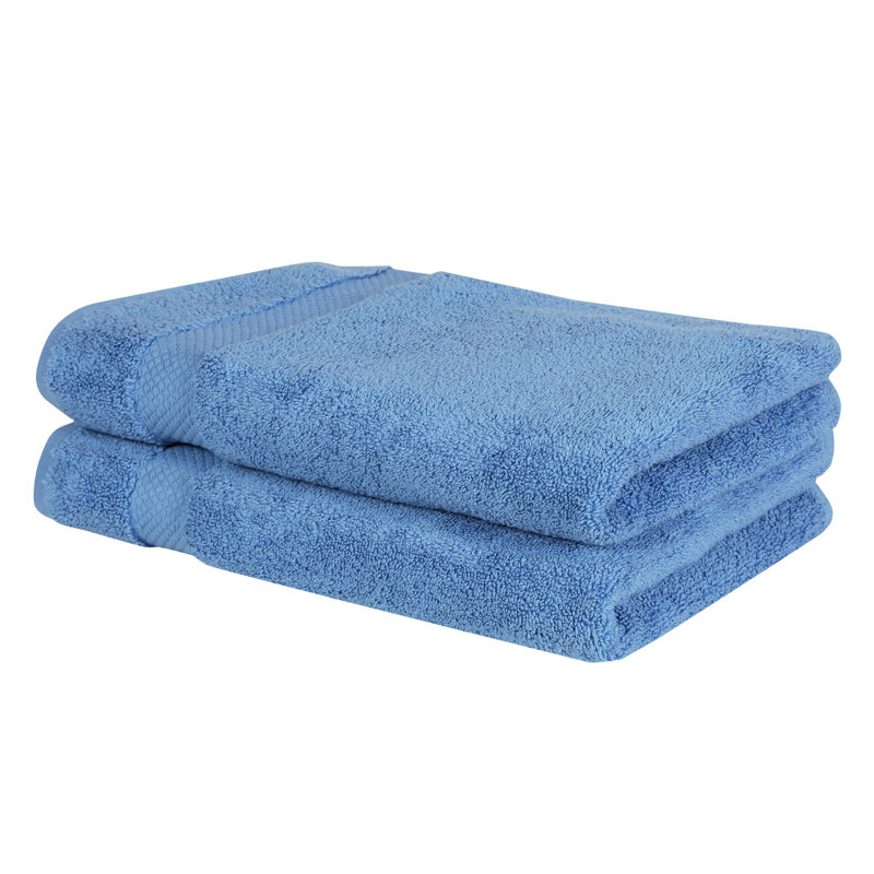 Ensemble de débarbouillettes 100% coton Splash Splash, essuie-mains absorbants doux 550 g / m² pour salle de bain, spa et usage quotidien, certifié OEKO-TEX, paquet de 2, bleu foncé