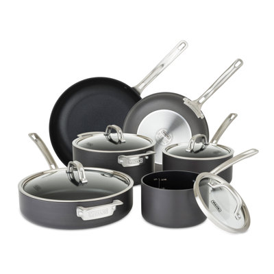 Batterie de cuisine antiadhésive anodisée dure 10 pièces Viking