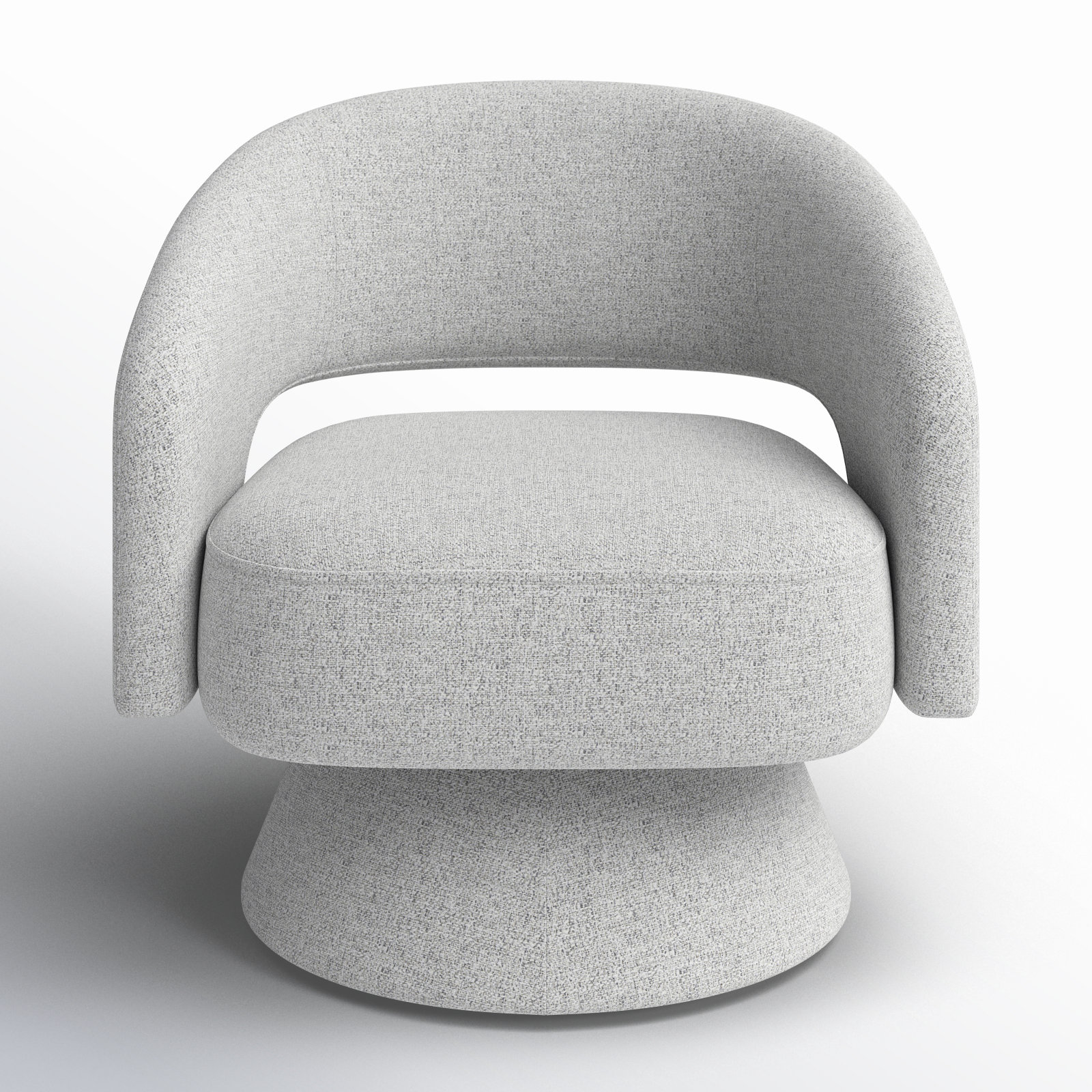 Wade Logan® Bhupendra Swivel Barrel Chair, White (Multi-colored)