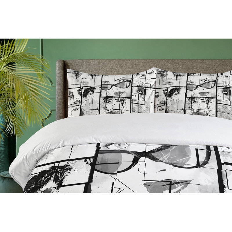 Fashion House Modern & Contemporary Polyester Duvet Cover, Queen