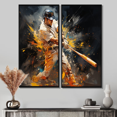 Baseball abstrait Home Run - Large Sport Baseball, art mural