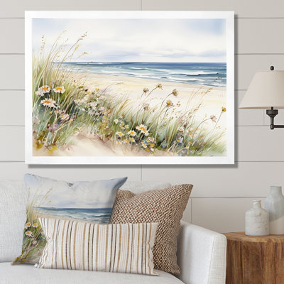 Fleurs sauvages sur la plage - Art mural fleurs sauvages