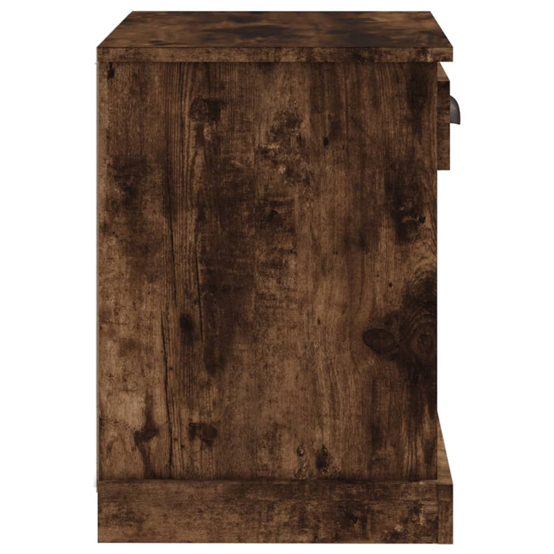 Pilot 1 Drawer Bedside Table, Smoked Oak, Set of 2