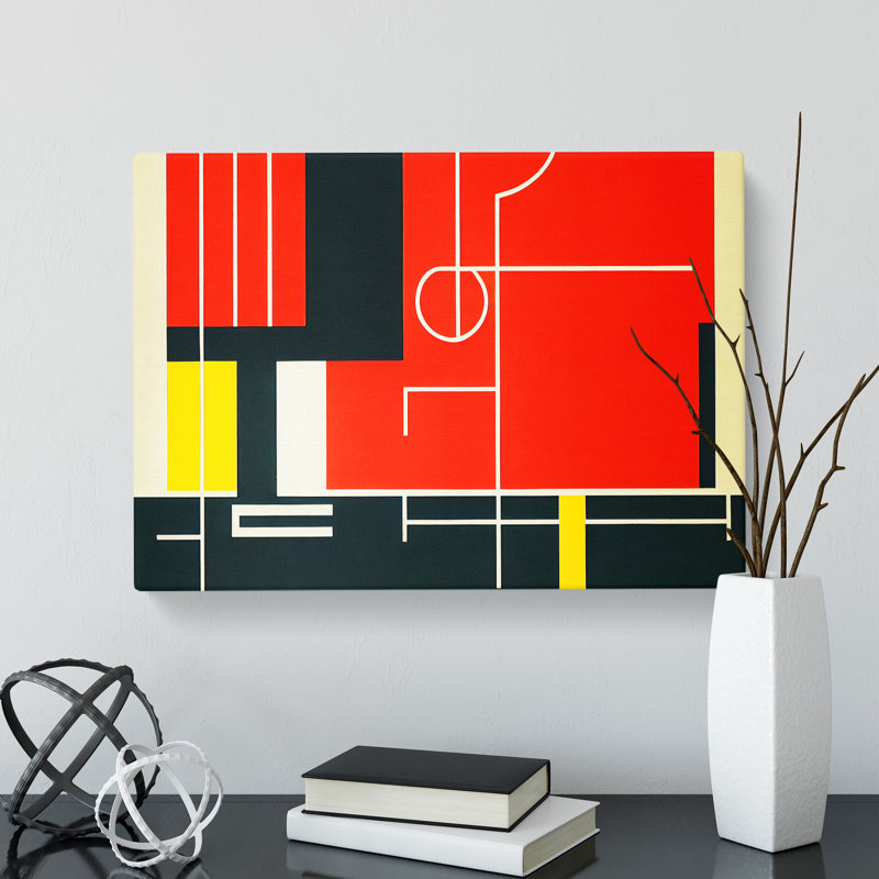 Bauhaus Abstract - Wrapped Canvas, 35cm H x 50cm W x 3cm D