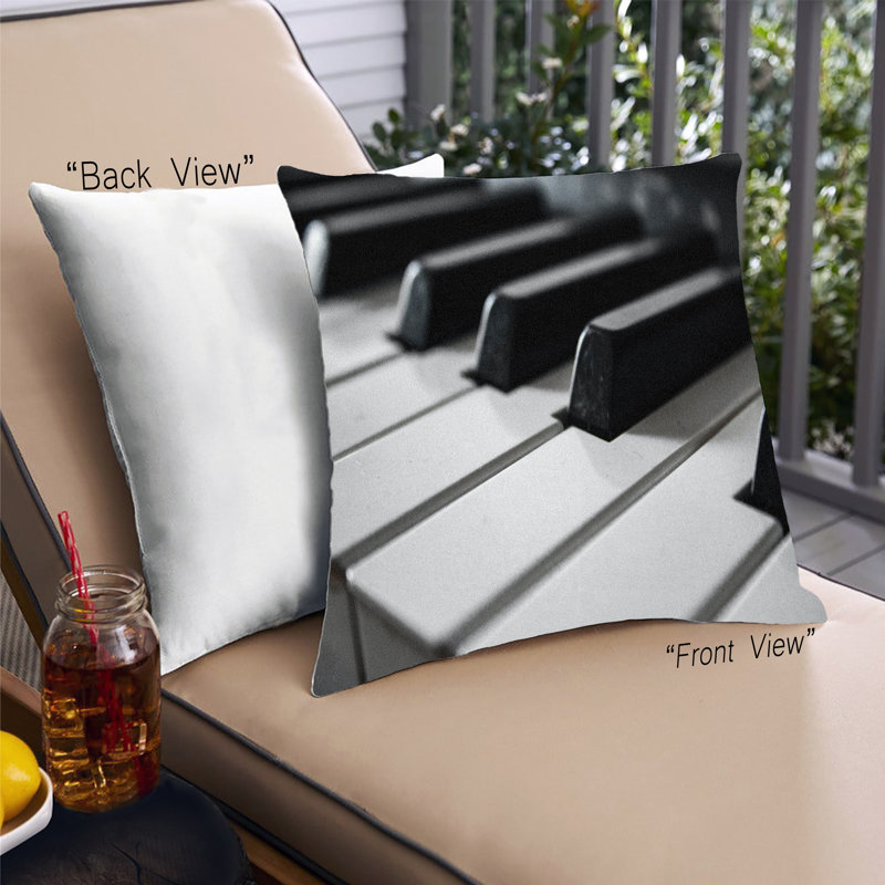 Coussin Music Piano, Microsuède