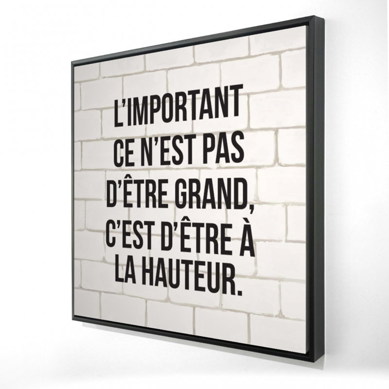 Toile encadrée noire contemporaine avec motifs pour la décoration intérieure