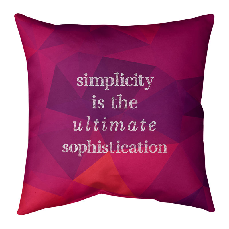 Coussin décoratif simple et sophistiqué en fausse pierre précieuse, 14 po x 14 po, Rubellite, Polyester / bourre de polyester
