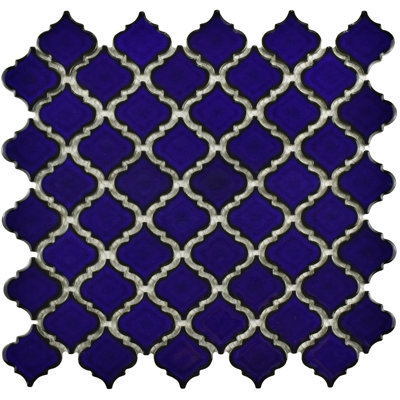 Hudson Tangier Blue Eye 12-3/8 in. x 12-3/8 in. Porcelain Mosaic Floor and Wall Tile