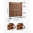 Shoe Cabinet with 2 Flip Drawers, Mid-Century Shoes Storage Cabinet with Anti-Tipping Device, Freestanding Fluted Shoe Organizer, Ideal for Entrance, Hallway, Bedroom, Living Room, Walnut