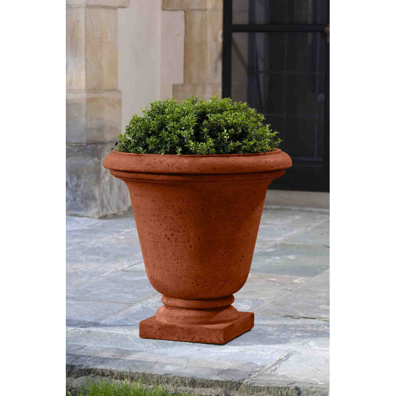 Pot de fleurs urne en pierre Hampton, H 26,25 po x l 27 po x P 27 po, Ferro Rustico Nuovo