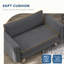 Lit surélevé pour chien, couche extérieure, housse amovible, canapé gris pour animal de compagnie et spacieux, pour animaux de compagnie