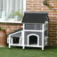 Niche pour chat d'extérieur - Toit et jardin à entrées multiples pour chats plus lourds de 15 lb ou plus, lit supérieur gris pouvant supporter jusqu'à 15 lb,