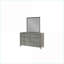 Ensemble de chambre à coucher grand 5PC moderne avec tête de lit à DEL, rangement, Bluetooth et amp; USB - bois gris | Gris | Lits bibliothèque-1911251740-1911251742