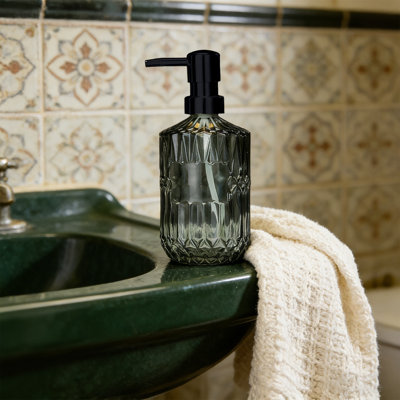 Bouteille d'eau, distributeur de savon en verre, pompe rechargeable, bouteille de lavage à la main Luxurys