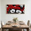Ensemble de 1 tableau encadré sur toile rouge et blanche, 122 x 61 cm-1439201494