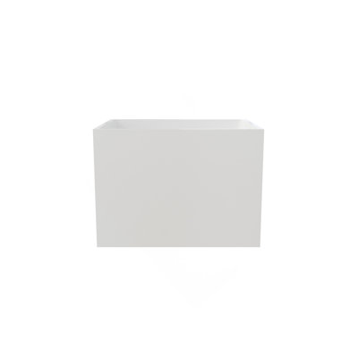 35" Free Standing Soaker Acrylic Bath-Tubs, Rectangular Shape Soaker Hot Tub (White)