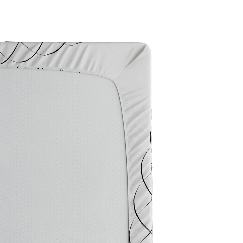 Microfiber Geometric Fitted Sheet, Full Fitted Sheet