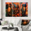 «Retro Portrait Of Lovers Kissing», 3 pièces sur toile