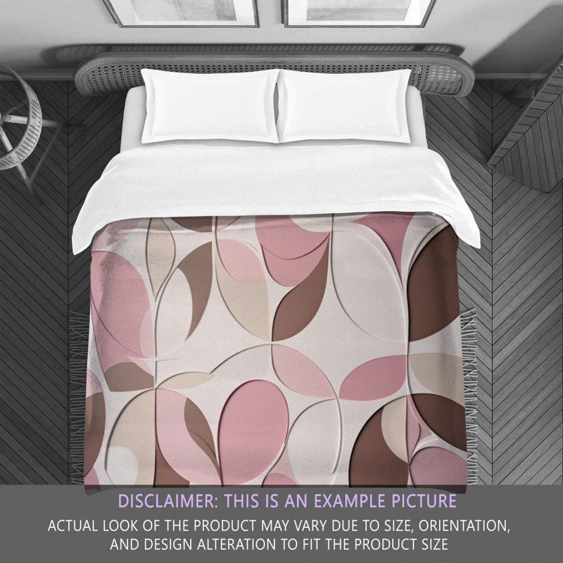 Funky Bedding, Pink/White Abstract, Queen Comforter