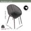 Fauteuil moderne en plastique PP résistant aux intempéries avec filet évidé, intérieur / extérieur (ensemble de 2)-801750371