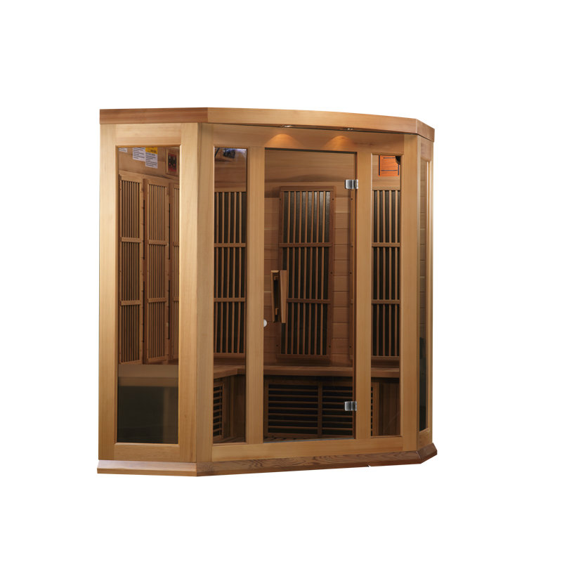 Sauna dynamique 3 personnes à faible intensité électromagnétique FAR IR en cèdre rouge canadien				