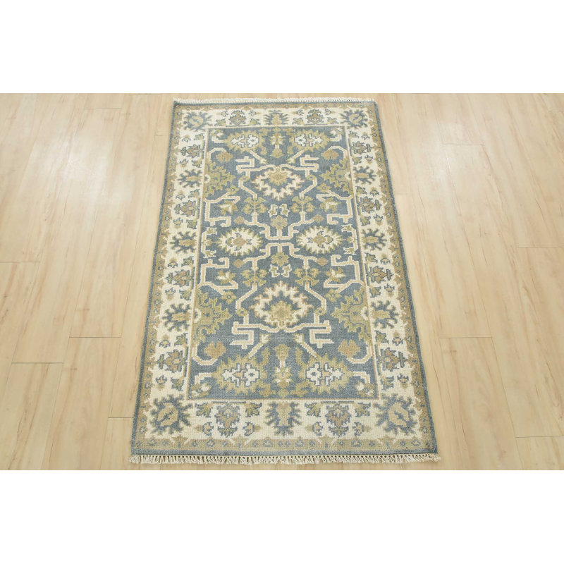 Turrini One-of-a-Kind 3'2" X 5' New Age Wool Area Rug in Gray