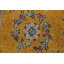 Tapis oriental doré / bleu en laine noué à la main 9 pi 10 po x 12 pi 7 po Madon
