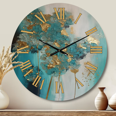 Horloge murale hortensia