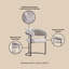 Chaise rembourrée en cuir gris clair Augusta-100919012