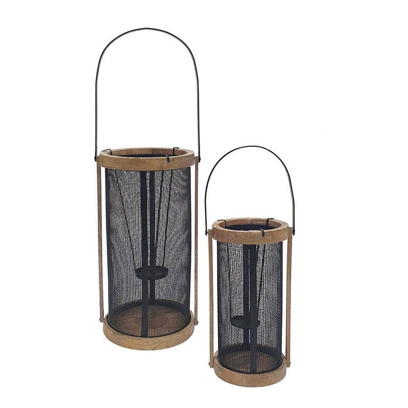 Pot à chevrons en ciment texturé - 15,5 po de diamètre x 17,5 po - Gris