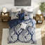 Ensembles de literie confortables en polyester, motif damassé chic, parfaits pour la maison