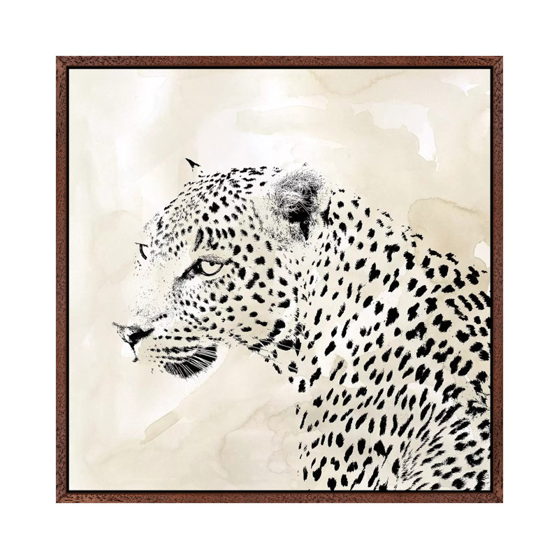 Leopard Spot II by Carol Robinson - Print on Canvas, Classic Brown Wood Framed, 45.72 cm H x 45.72 cm W