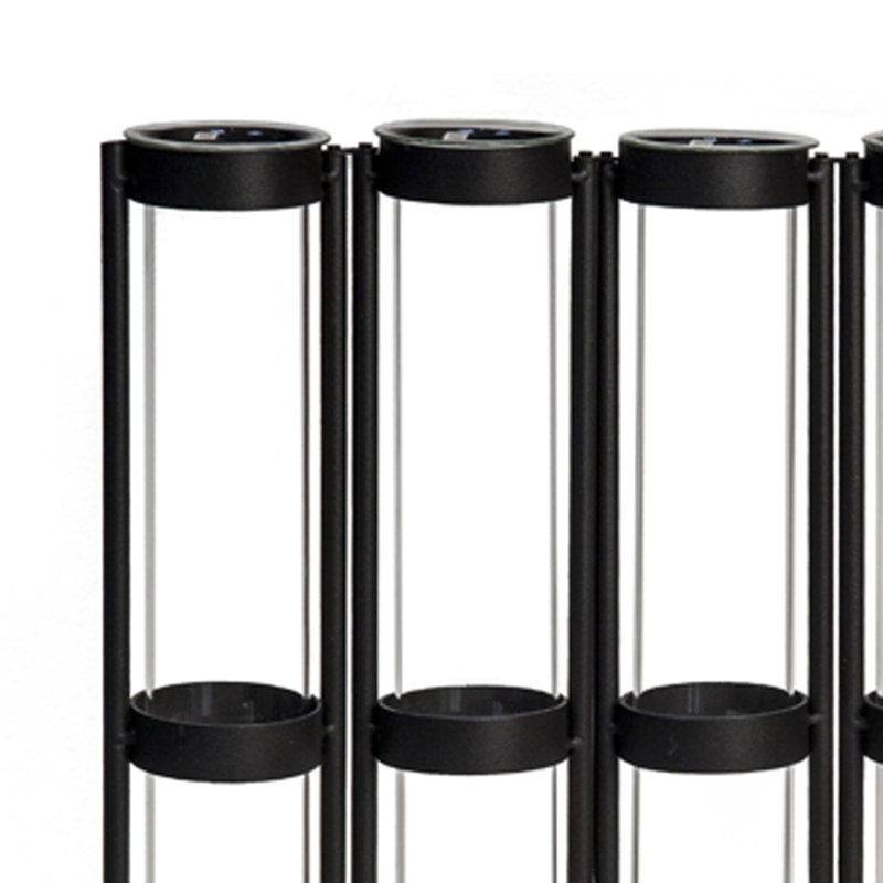 Vases réglables Nacomia, Noir, L 9,25 po x l 1,25 po x H 9 po
