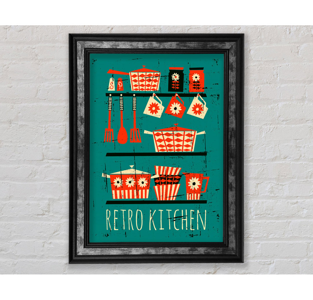 Retro Kitchen 2 - Einzelne Bilderrahmen Kunstdrucke