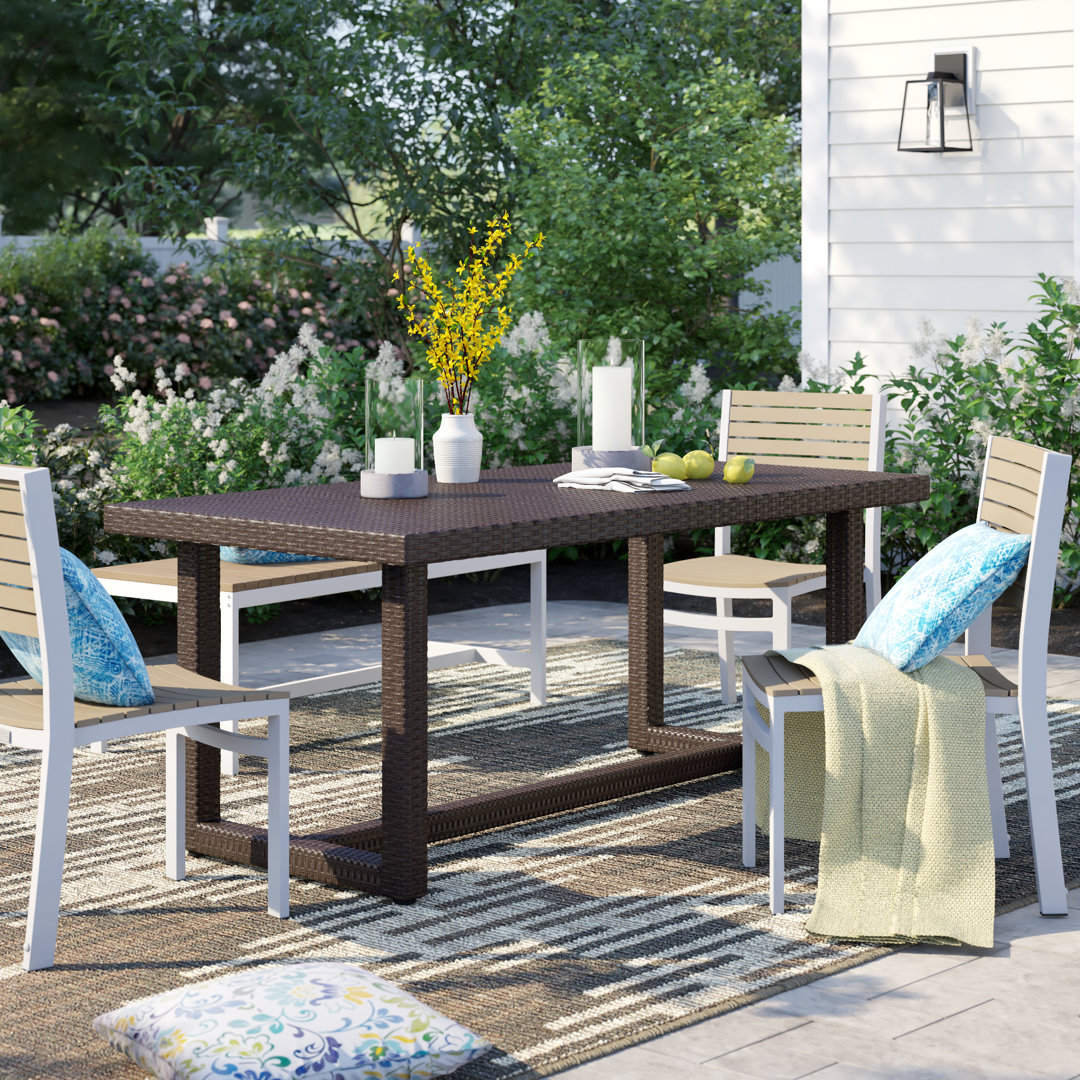 Minkah Rattan Dining Table Latitude Run® 