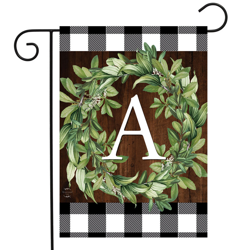 Couronne, monogramme et drapeau de jardin
