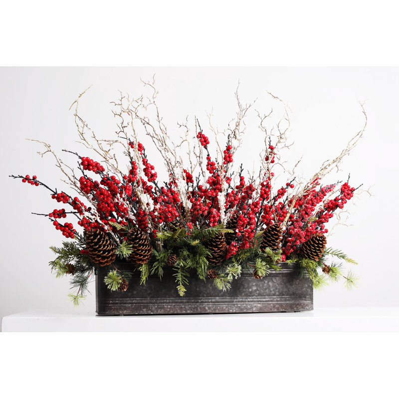 Centre de table en cèdre de Noël, H 36 po x l 10 po x P 22 po