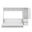 Lit escamotable double avec tiroirs et garde-robe-114350009