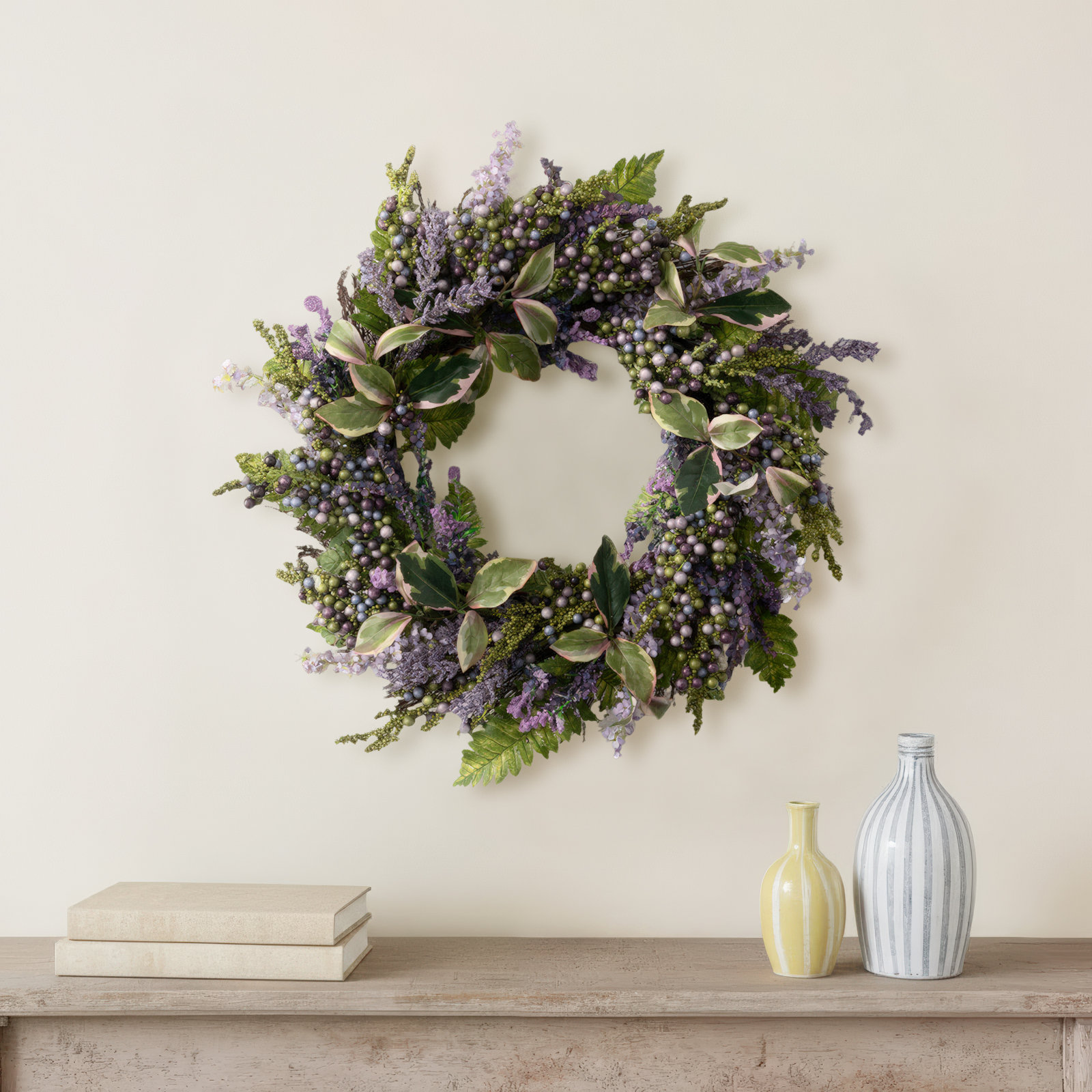 Boudreaux 22" Artificial Lavender Wreath