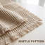 Tapis d'entrée en polyester 60 x 90 cm Waffle Weave Tassel