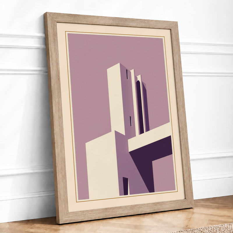 Architecture Geometric - Print, A1 - 84.1 x 59.4 cm, Oak