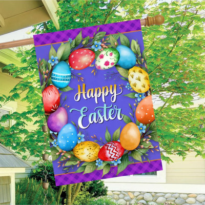 Easter Wreath House Flag