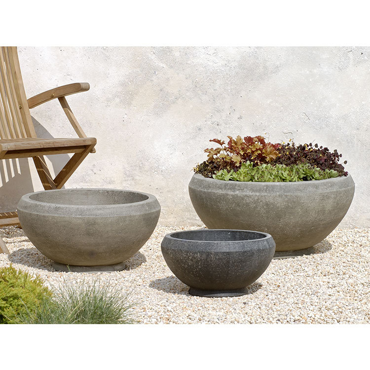 Giulia Handmade Planter, 13" H x 27" W x 27" D, Brownstone